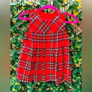 🔹 Vintage St.Michael Red Tartan Dress